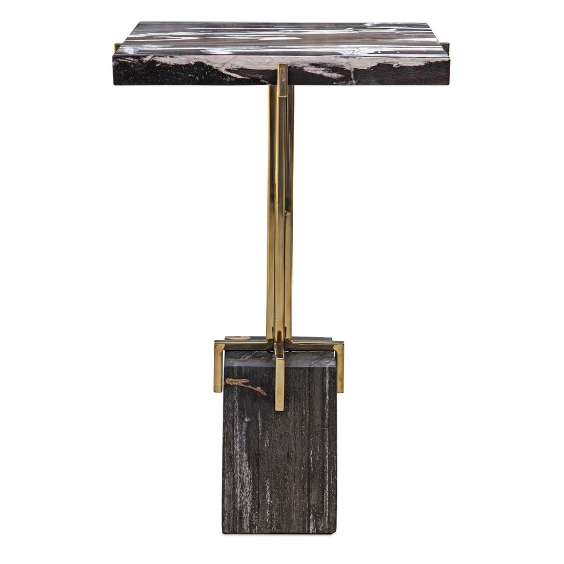 UTTERMOST Rowman Petrified Accent Table - Side