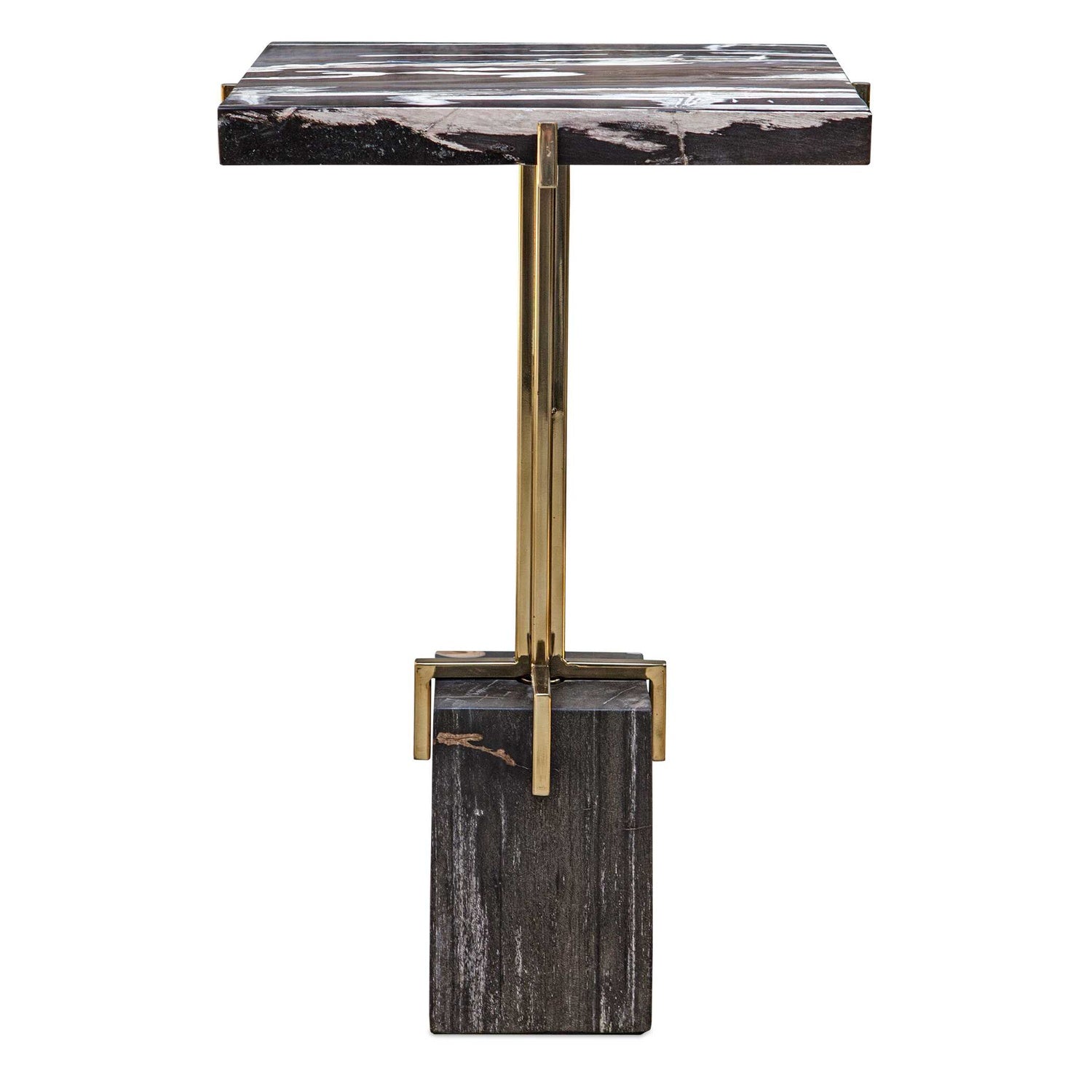 UTTERMOST Rowman Petrified Accent Table - Side