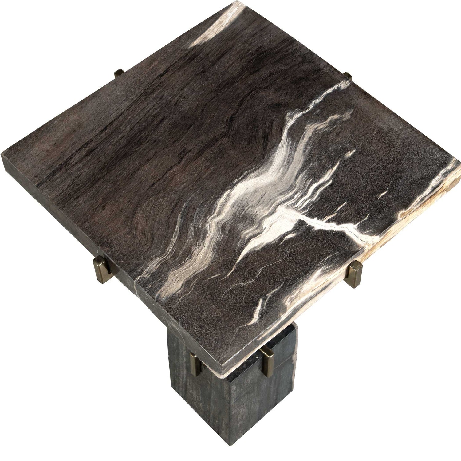 UTTERMOST ROWMAN PETRIFIED ACCENT TABLE - Side