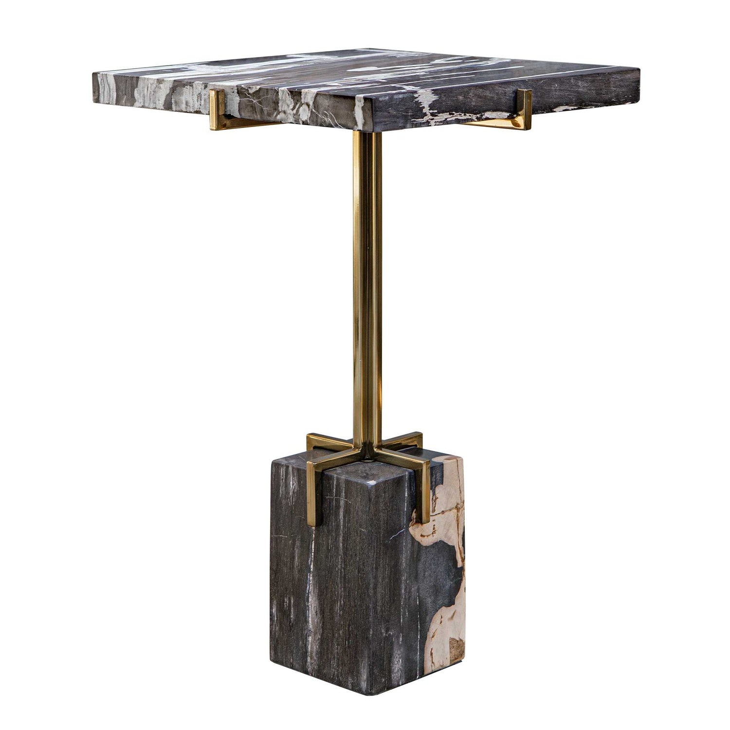 UTTERMOST Rowman Petrified Accent Table - Side