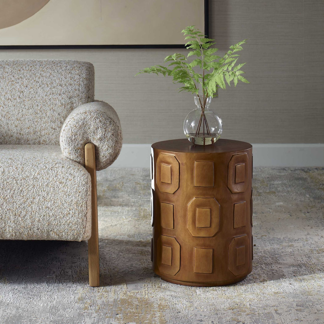 UTTERMOST Alson Geometric Accent Table - Side