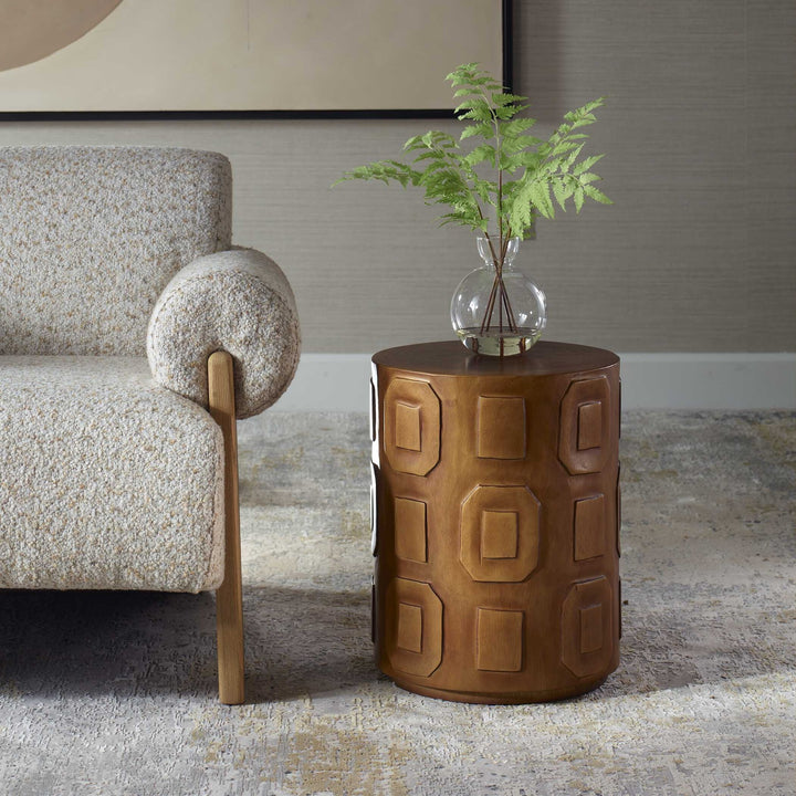 UTTERMOST Alson Geometric Accent Table - Side