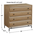 UTTERMOST MILLARD CURVED 4 DRAWER CHEST - Benches, Ottoman, Stools