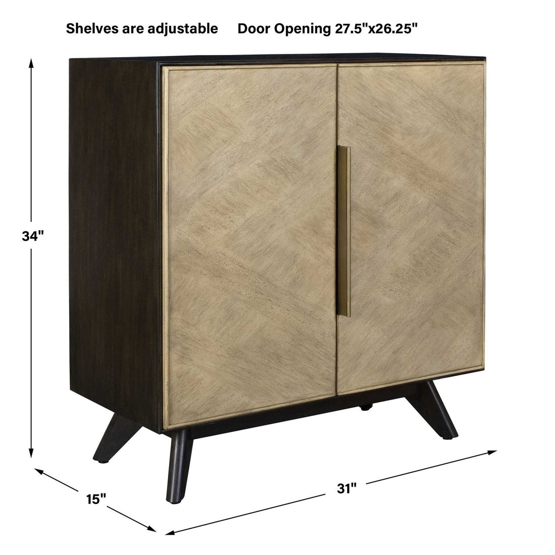 UTTERMOST Reina Modern 2 Door Cabinet - Cabinets & Bar