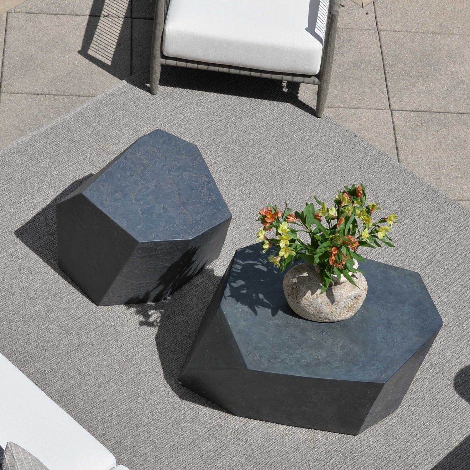 UTTERMOST PARRA SLATE OUTDOOR SIDE TABLE - Outdoor Tables