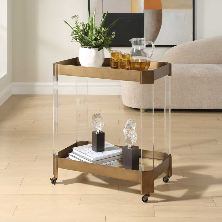 UTTERMOST GISELLE BAR CART - Cabinets & Bar