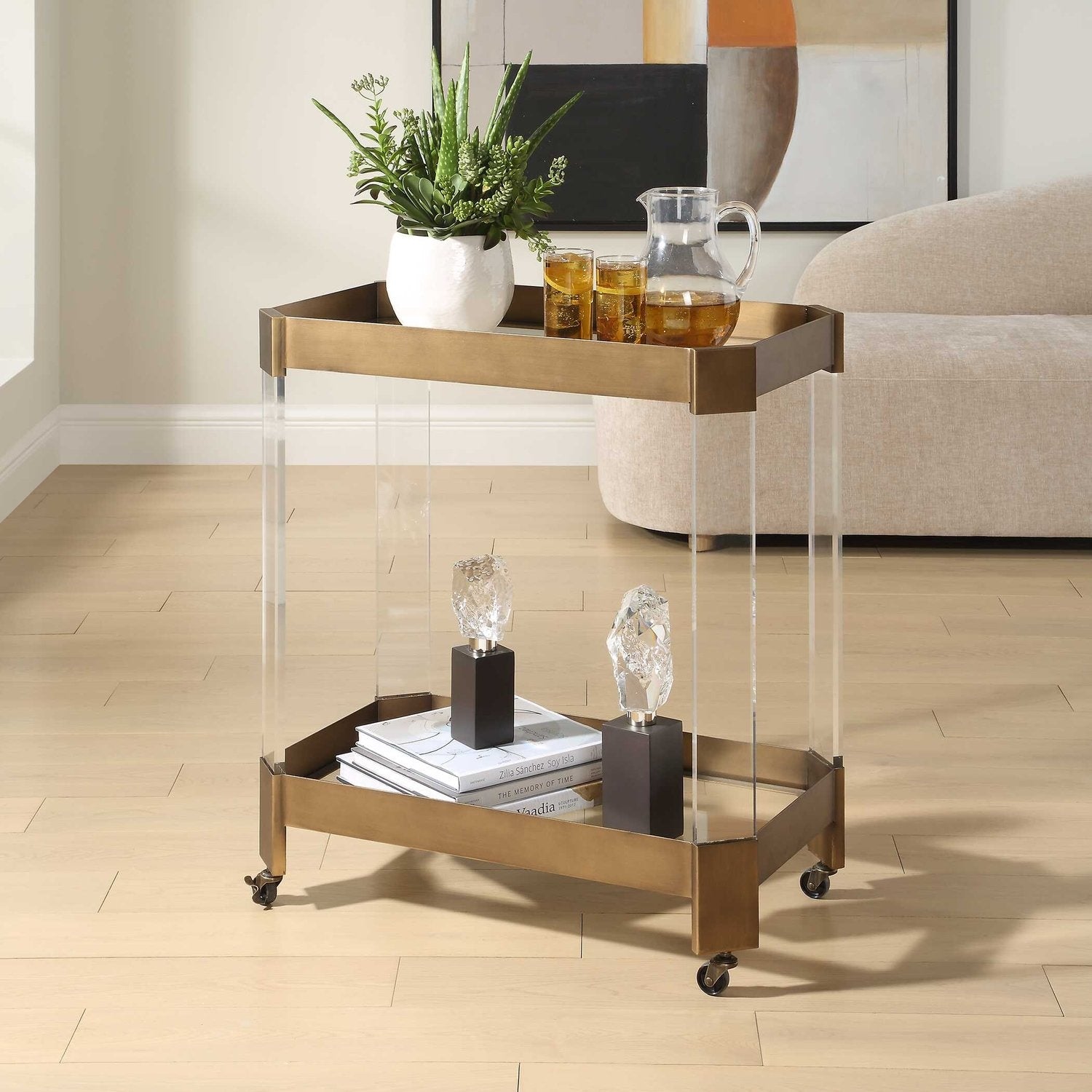 UTTERMOST Giselle Bar Cart - Cabinets & Bar