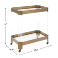 UTTERMOST Giselle Bar Cart - Cabinets & Bar