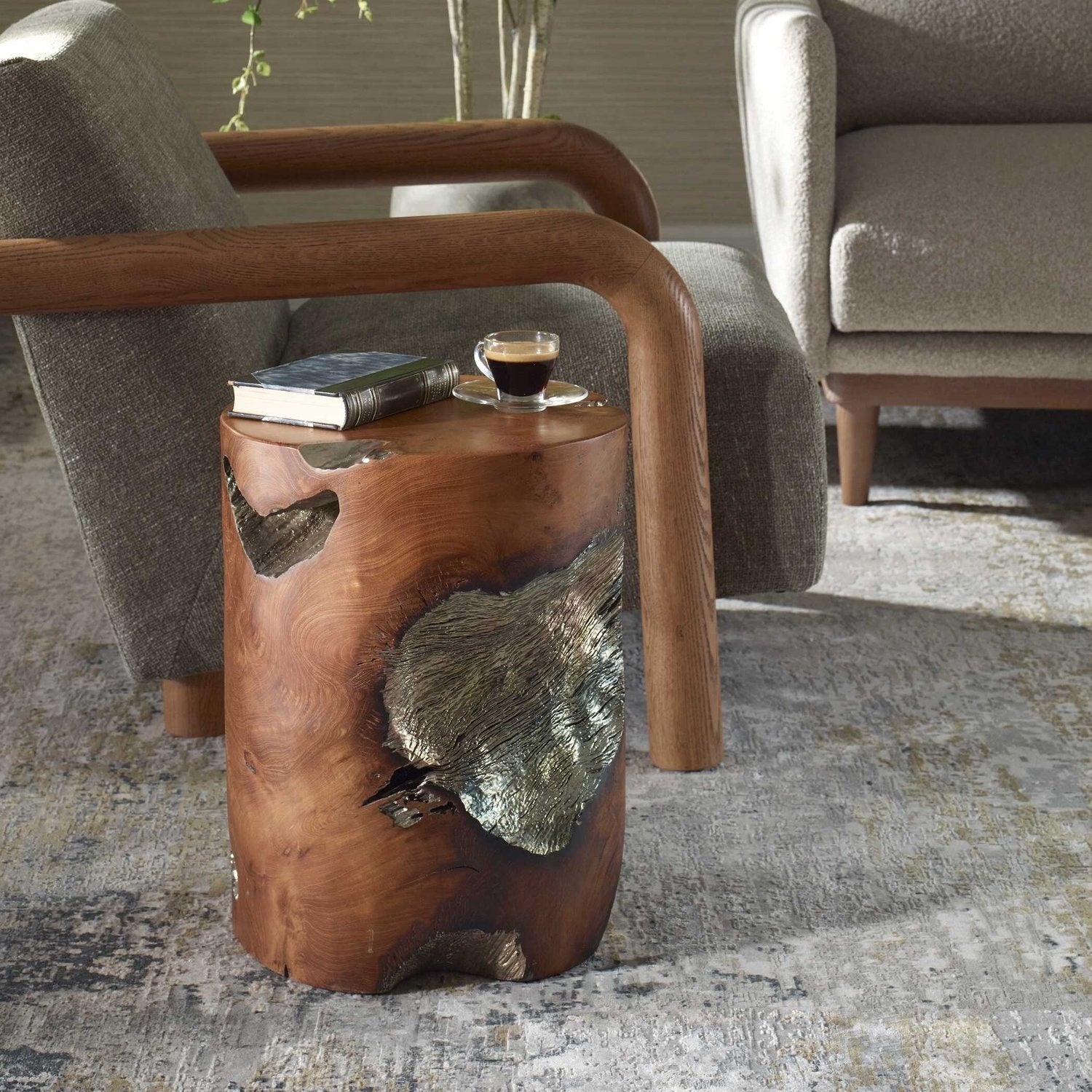 UTTERMOST Rafe Accent Stool - Benches, Ottoman, Stools