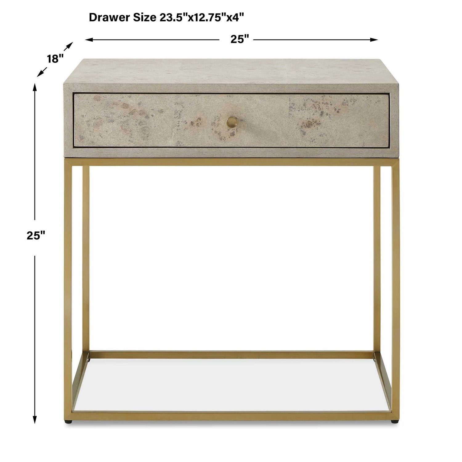 UTTERMOST PEMBROOK LIGHT WASHED SIDE TABLE - Side