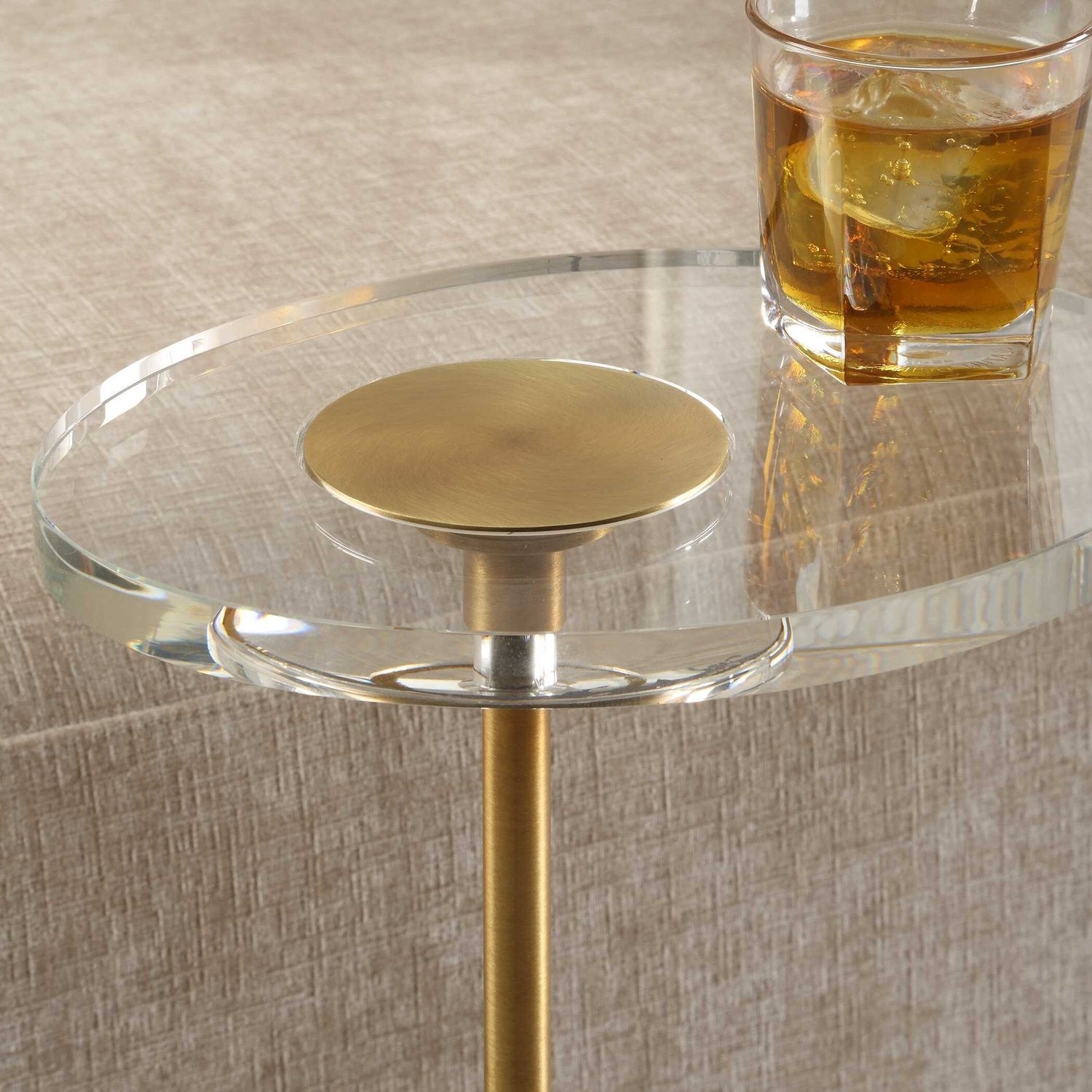 UTTERMOST KAUFMAN CRYSTAL ACCENT TABLE - Side