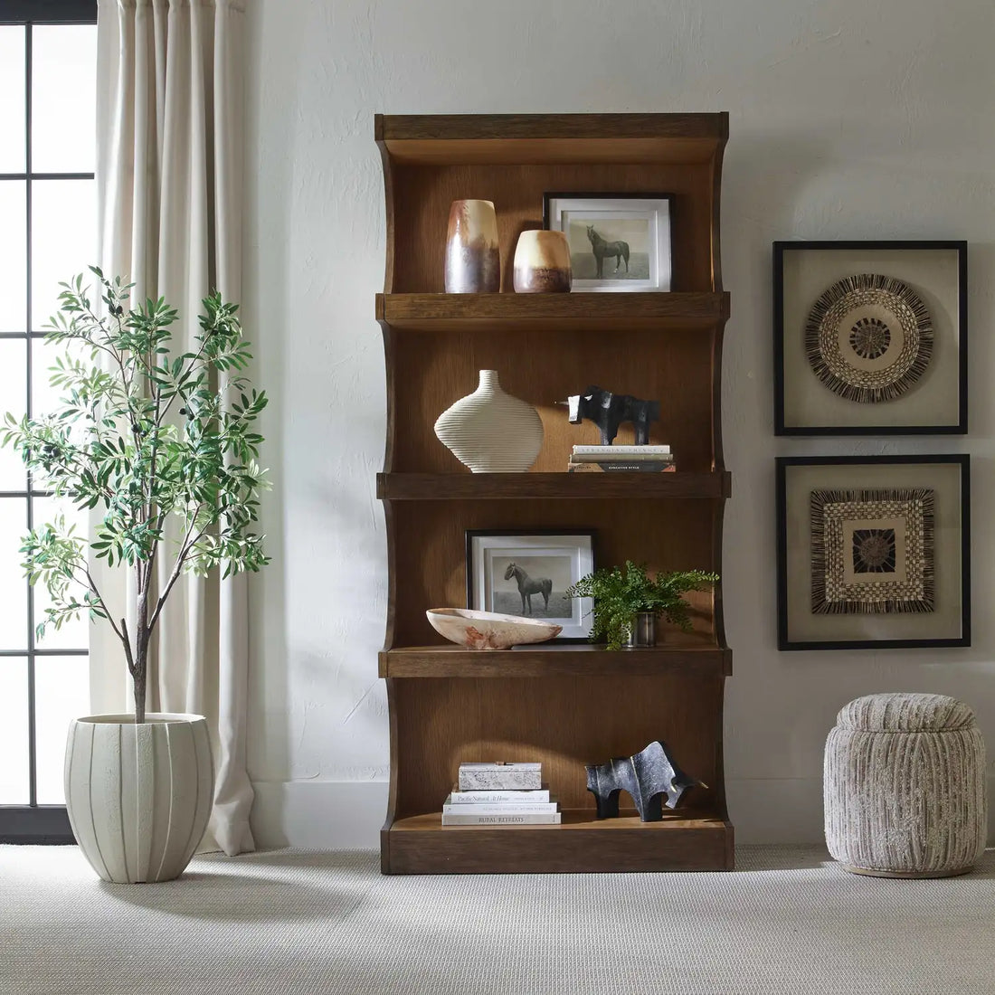 UTTERMOST Osrick Modern Etagere - Cabinets & Bar