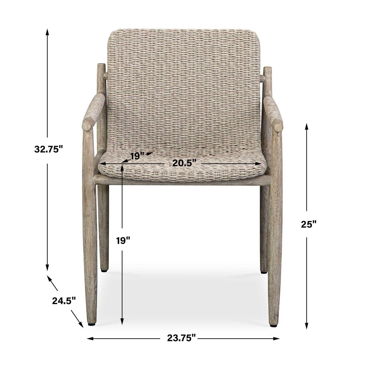 UTTERMOST Sumba Wicker Outdoor Dining Chair - Outdoor Tables
