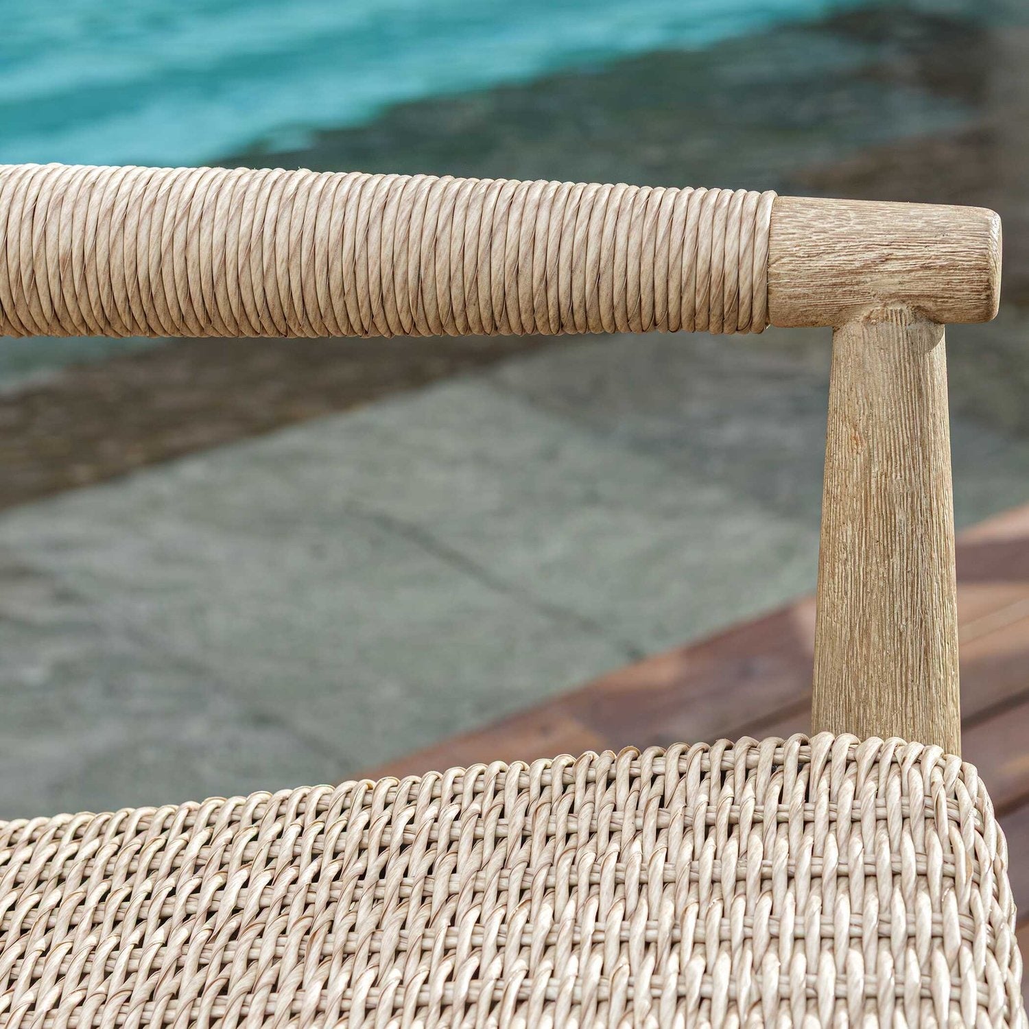 UTTERMOST Sumba Wicker Outdoor Lounge Chair - Benches, Ottoman, Stools
