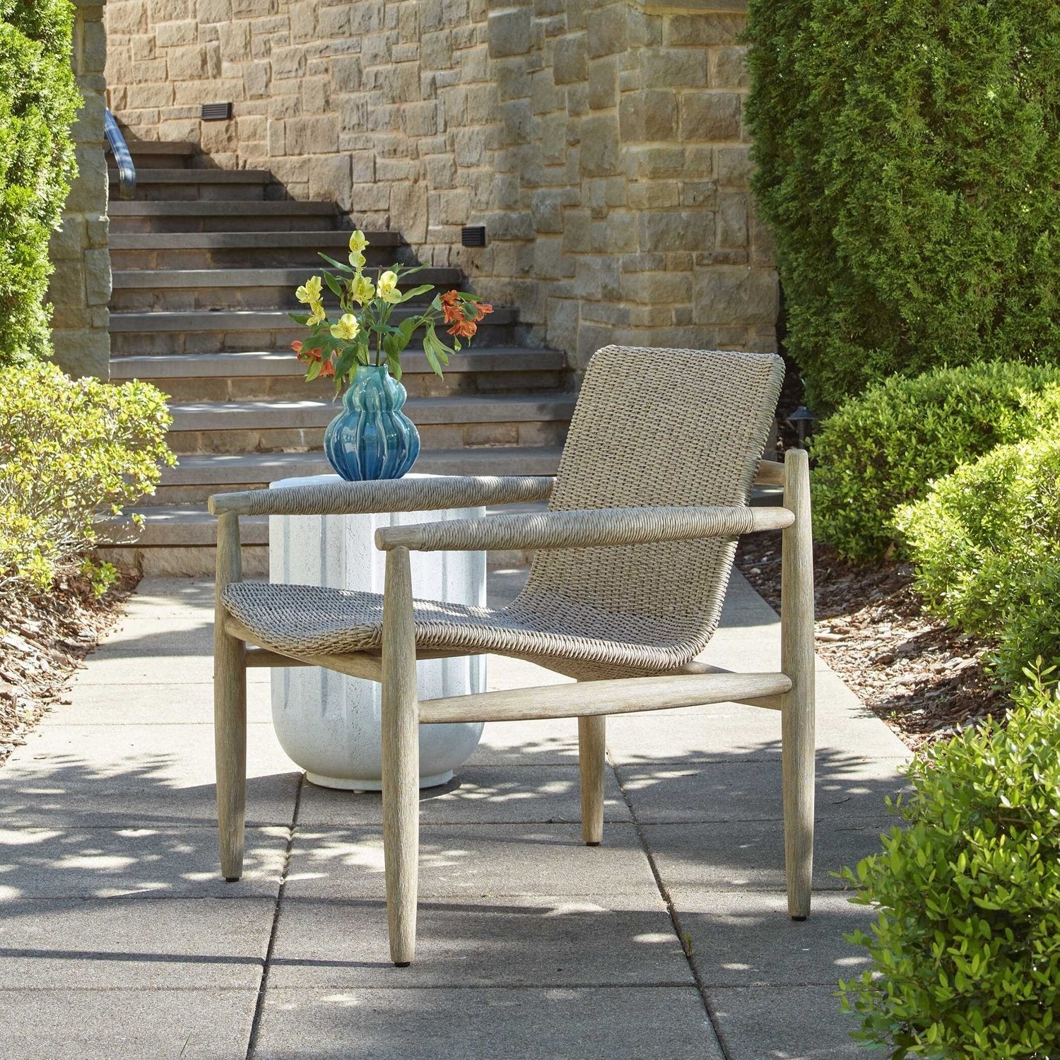 UTTERMOST SUMBA WICKER OUTDOOR LOUNGE CHAIR - Benches, Ottoman, Stools