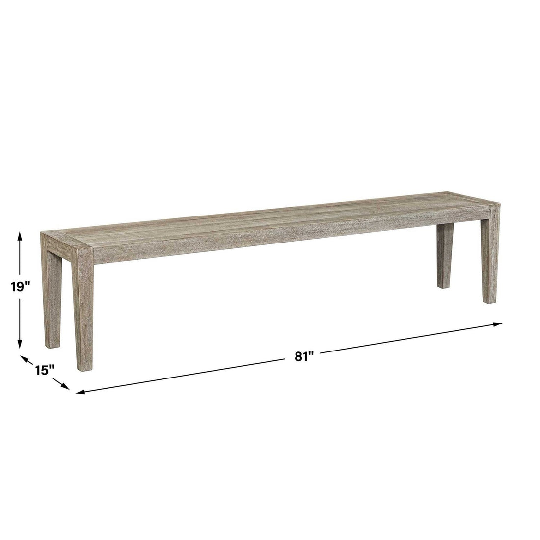 UTTERMOST KIRKHAM OUTDOOR BENCH - Benches, Ottoman, Stools