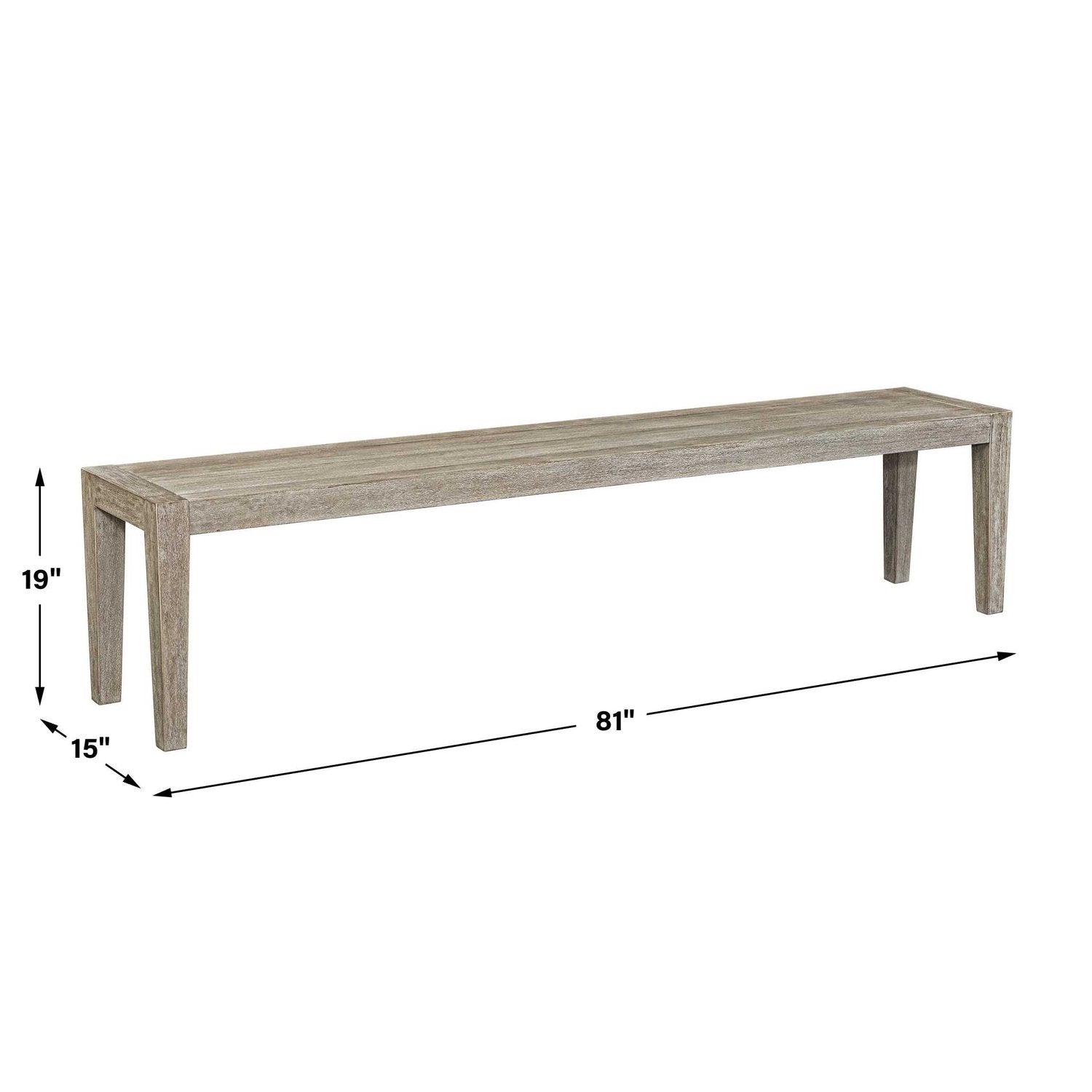 UTTERMOST Kirkham Outdoor Bench - Benches, Ottoman, Stools
