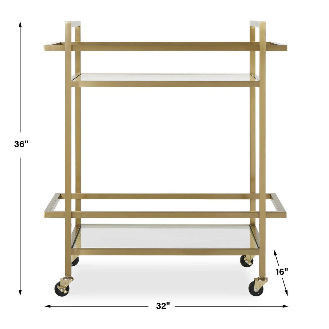 UTTERMOST Erena Bar Cart - Cabinets & Bar