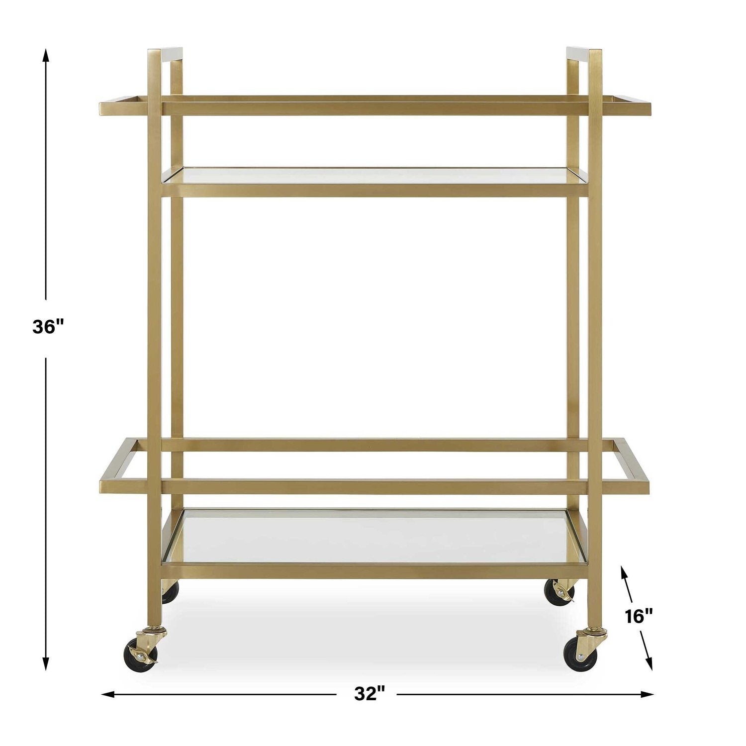 UTTERMOST Erena Bar Cart - Cabinets & Bar