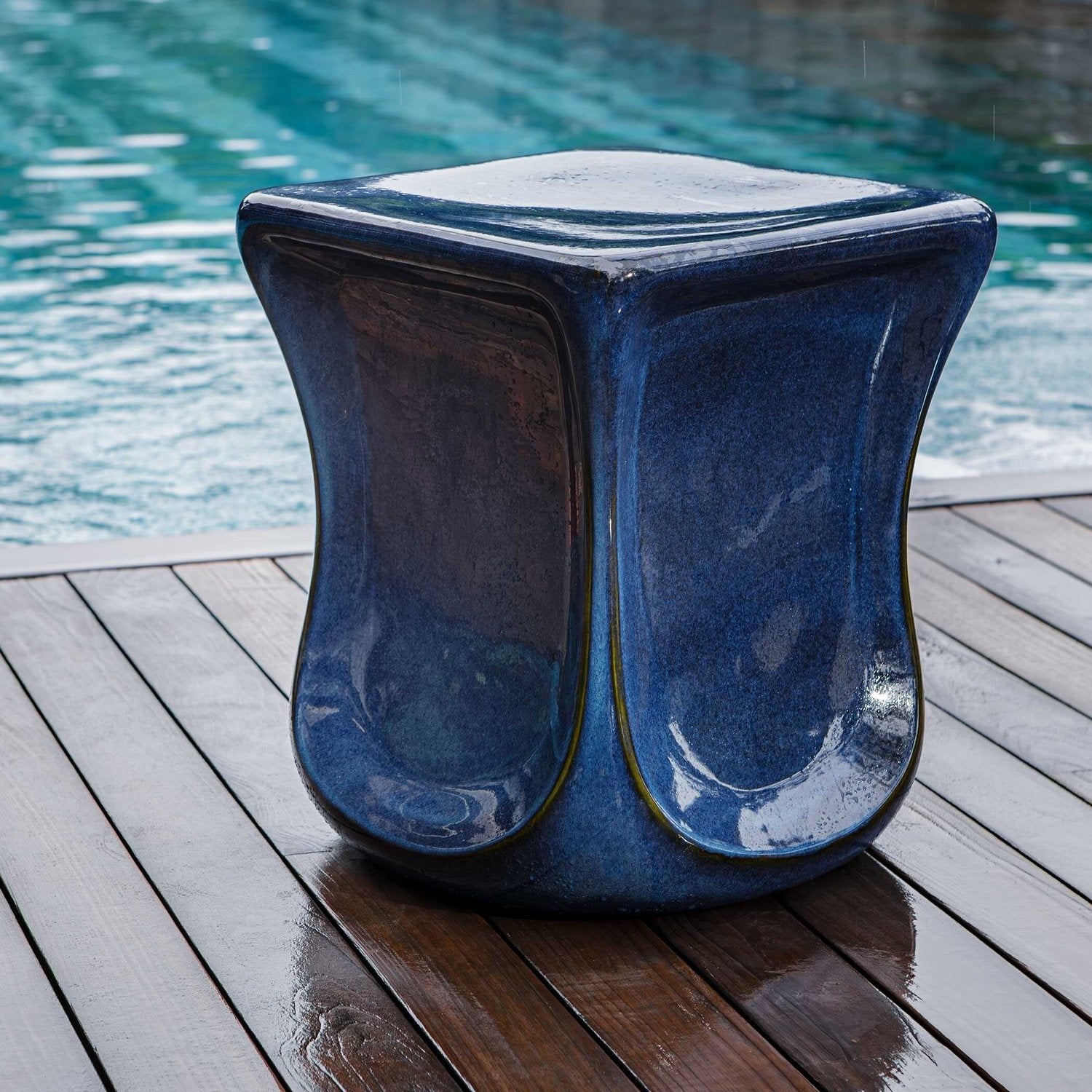 UTTERMOST Kaz Deep Garden Stool - Benches, Ottoman, Stools