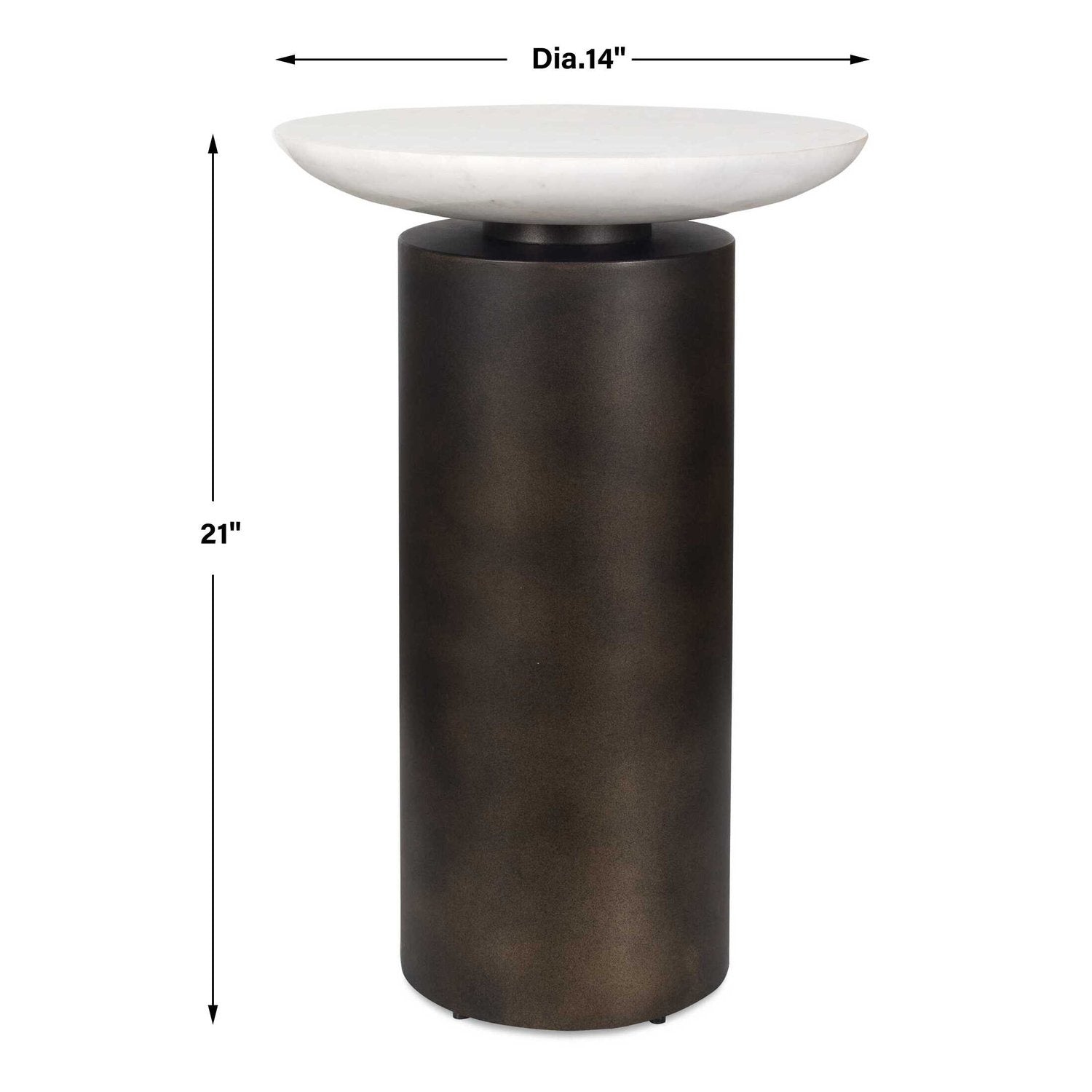 UTTERMOST OLSO OUTDOOR ACCENT TABLE - Side