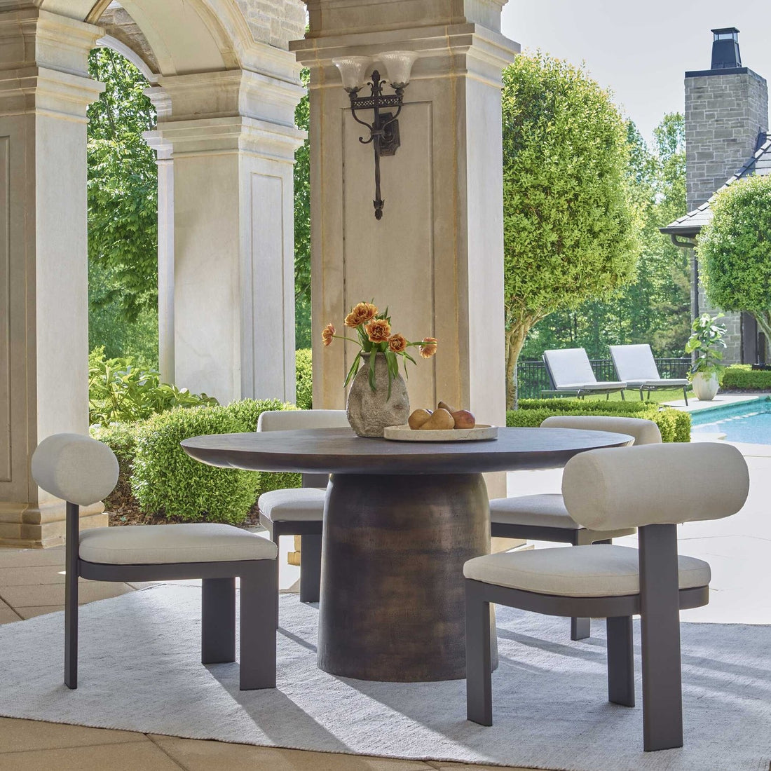 UTTERMOST Madrone Outdoor Dining Table - Outdoor Tables
