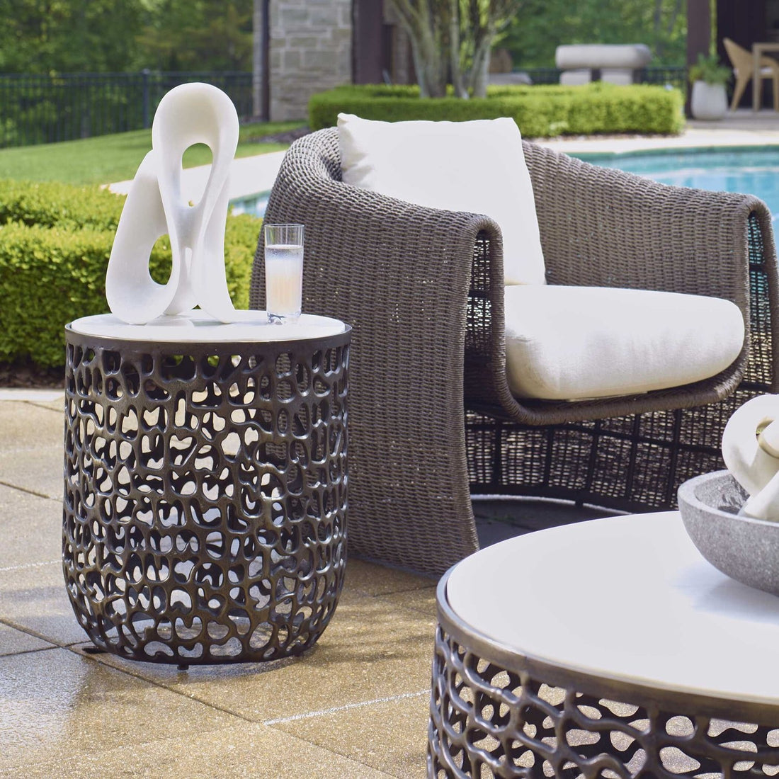 UTTERMOST Sabena Outdoor Side Table - Outdoor Tables