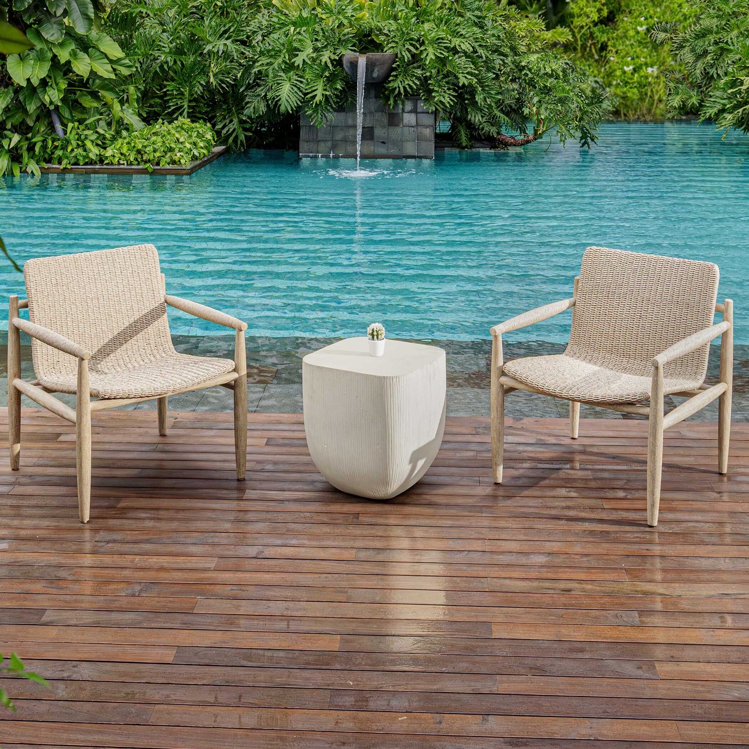 UTTERMOST ALMA CONCRETE OUTDOOR SIDE TABLE - Outdoor Tables