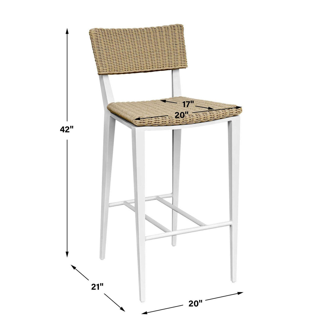 UTTERMOST Calbas Outdoor Bar Stool - Benches, Ottoman, Stools