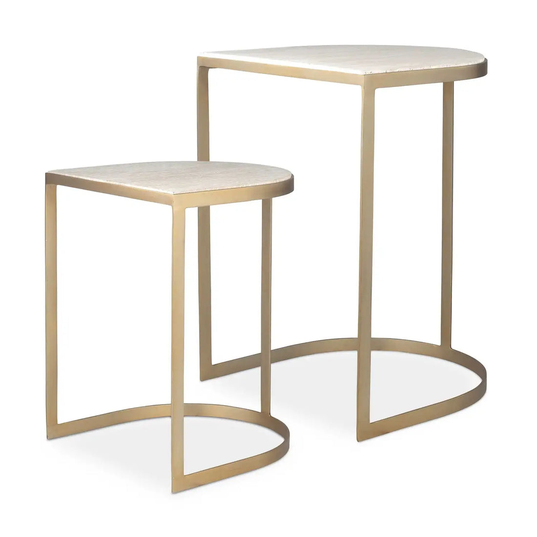 UTTERMOST Lindon Travertine Nesting Tables Set Of 2 - Decorative Accents
