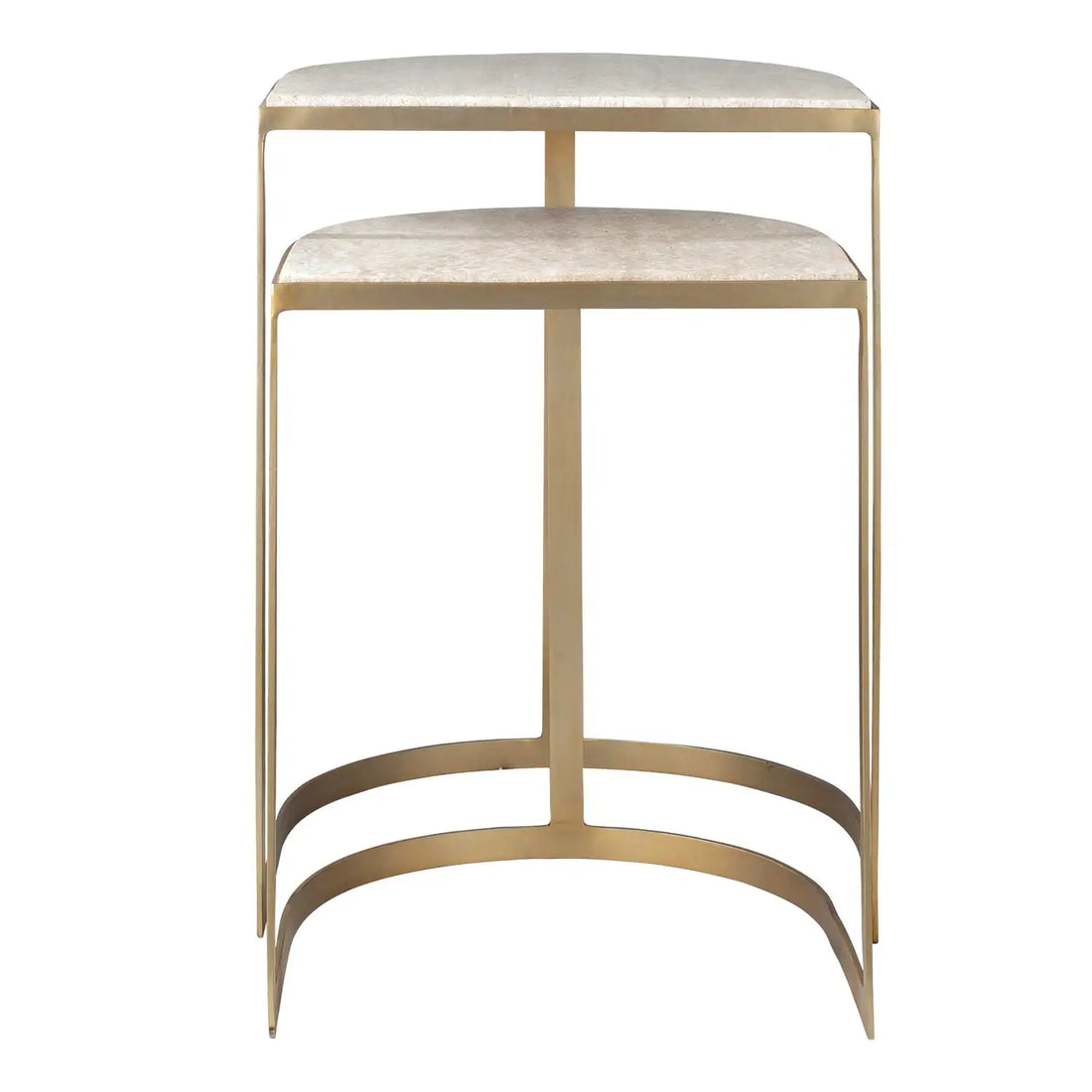 UTTERMOST Lindon Travertine Nesting Tables Set Of 2 - Decorative Accents