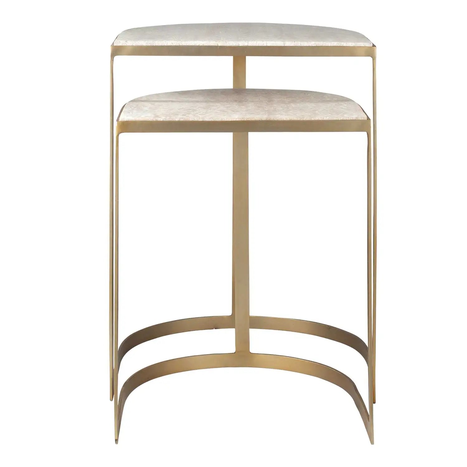UTTERMOST Lindon Travertine Nesting Tables Set Of 2 - Decorative Accents