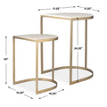 UTTERMOST Lindon Travertine Nesting Tables Set Of 2 - Decorative Accents