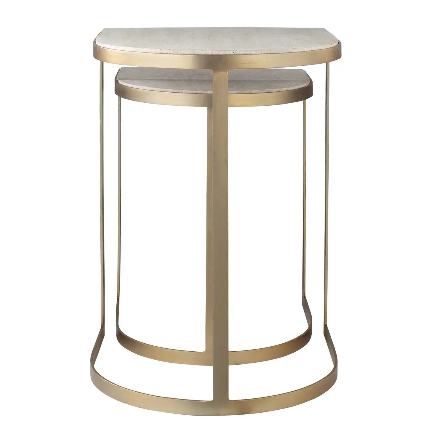 UTTERMOST Lindon Travertine Nesting Tables Set Of 2 - Decorative Accents