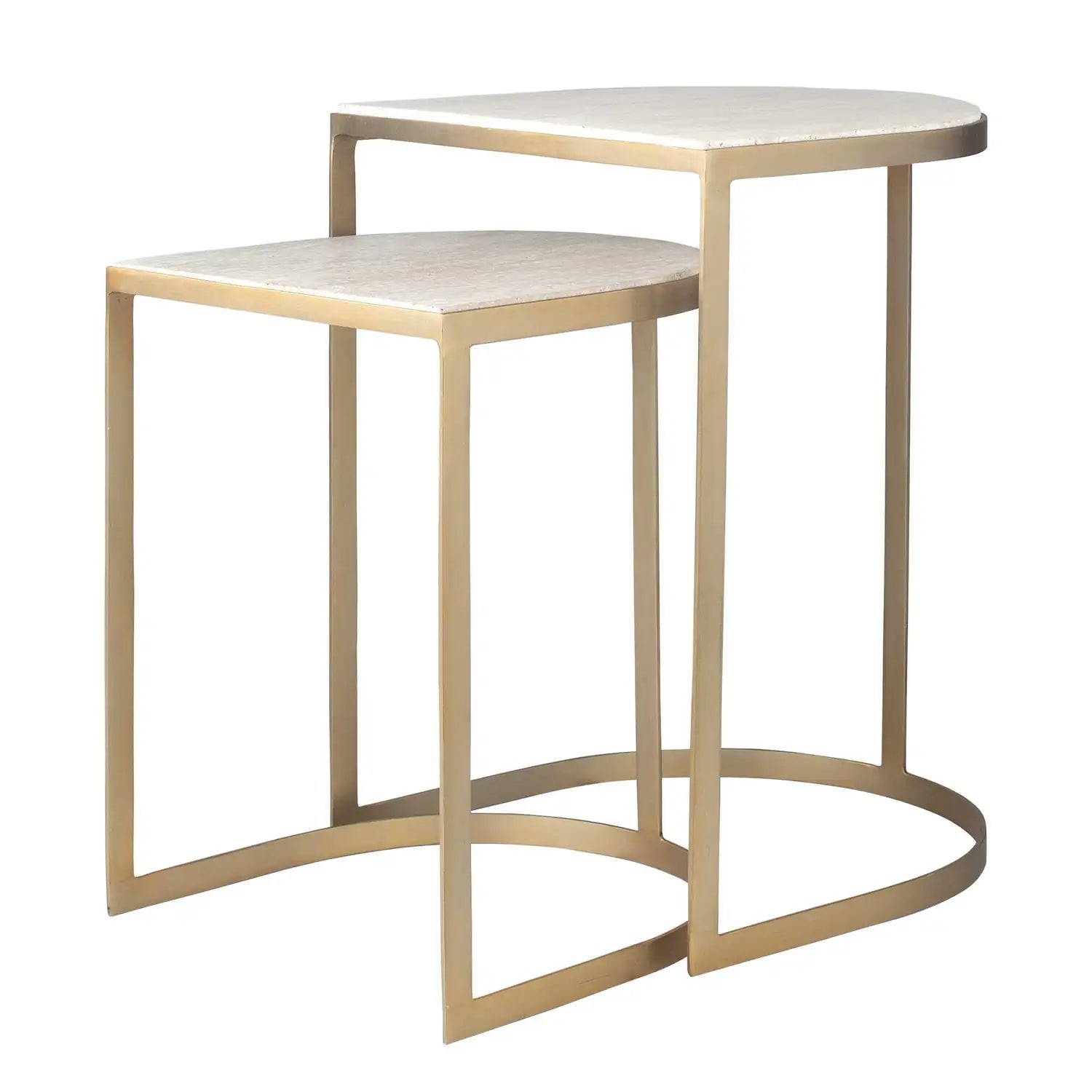UTTERMOST Lindon Travertine Nesting Tables Set Of 2 - Decorative Accents