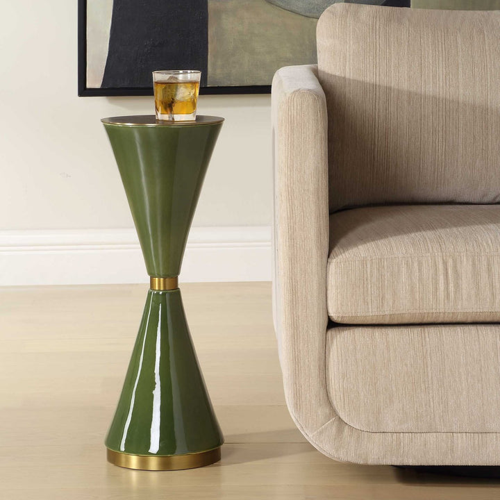 UTTERMOST Ronde Jade Drink Table - Side