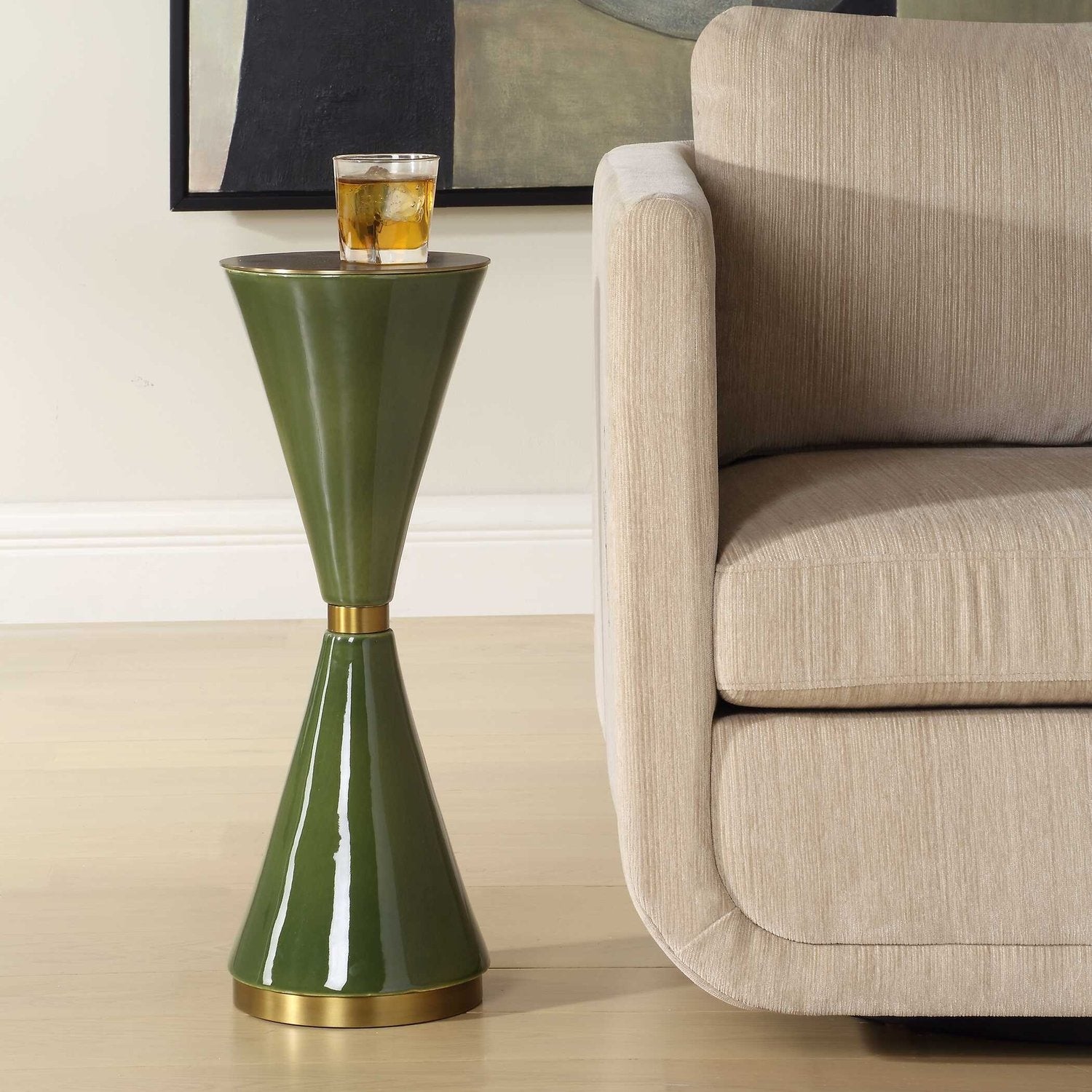 UTTERMOST RONDE JADE DRINK TABLE - Side