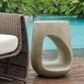 UTTERMOST LITHOS OUTDOOR ACCENT TABLE - Side