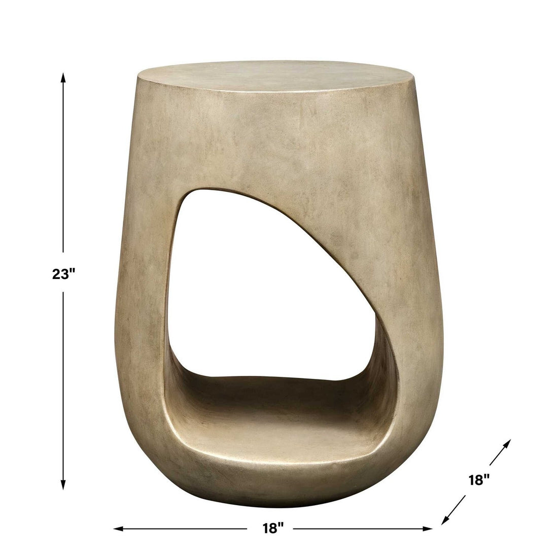 UTTERMOST LITHOS OUTDOOR ACCENT TABLE - Side