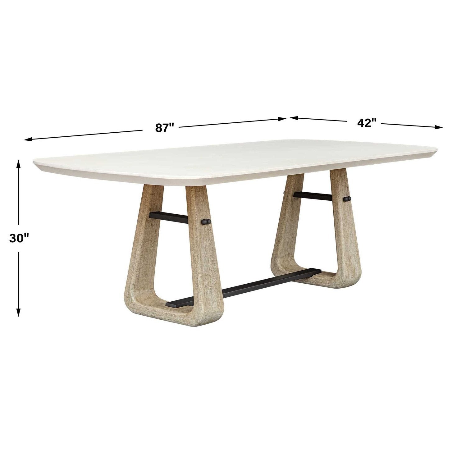 UTTERMOST Circa Concrete Outdoor Dining Table - Dining Tables