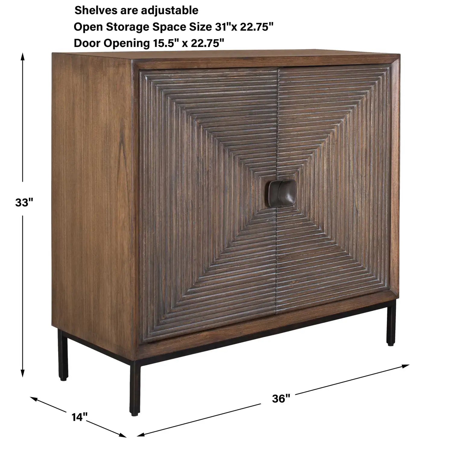 UTTERMOST Bottom Line 2 Door Cabinet - Decorative Accents