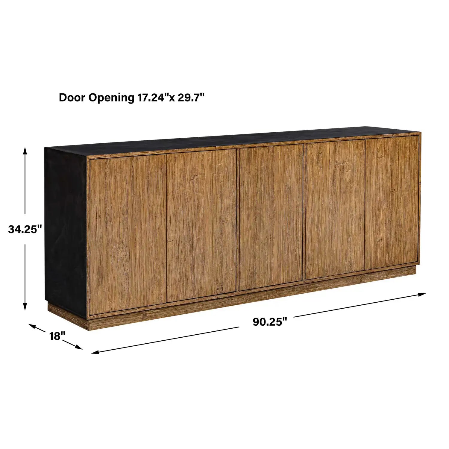 UTTERMOST Kelvin 5 Door Media Console - Decorative Accents