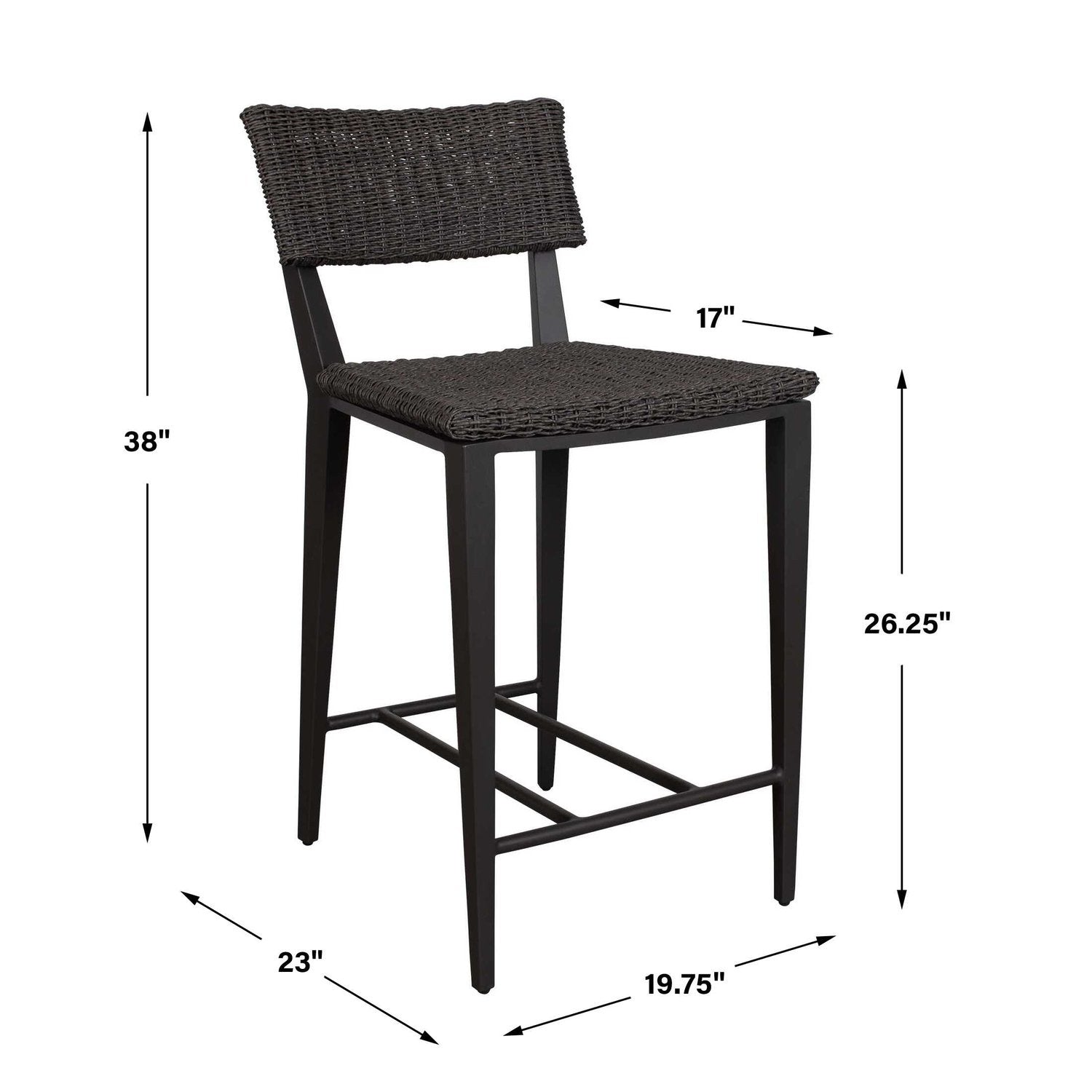 UTTERMOST CALBAS JAVA OUTDOOR COUNTER STOOL - Benches, Ottoman, Stools