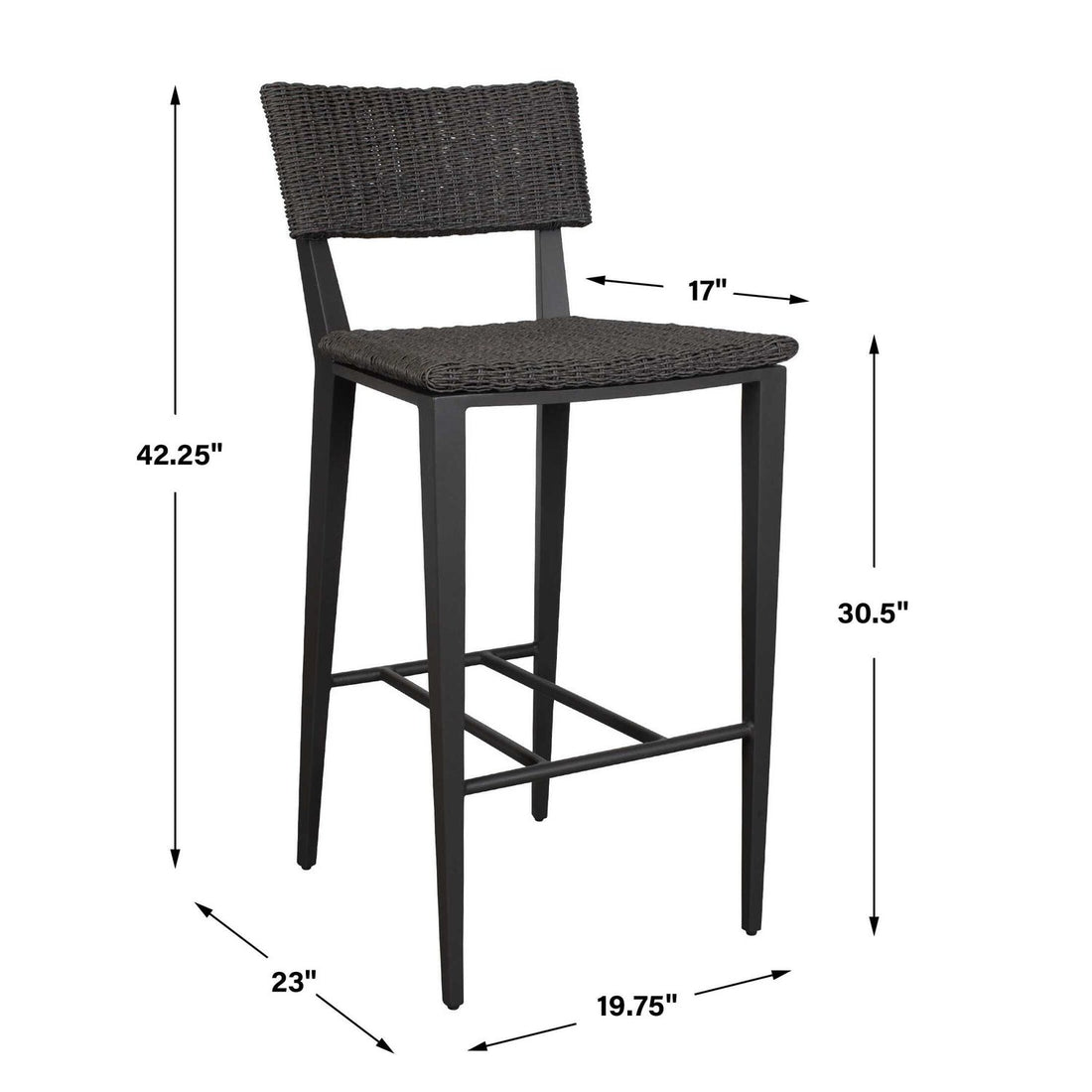 UTTERMOST Calbas Java Outdoor Bar Stool - Benches, Ottoman, Stools