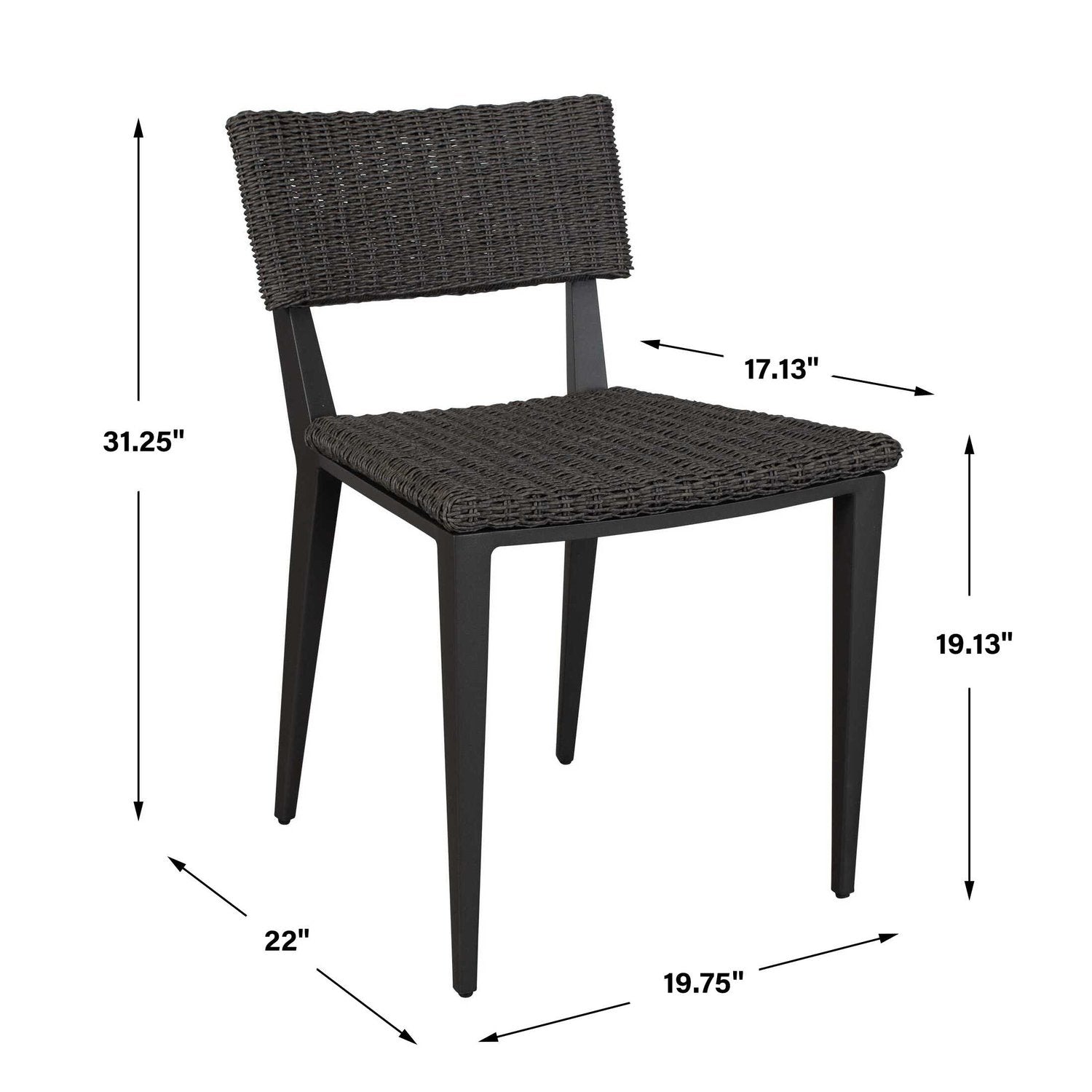 UTTERMOST Calbas Java Outdoor Dining Chair - Dining Chairs
