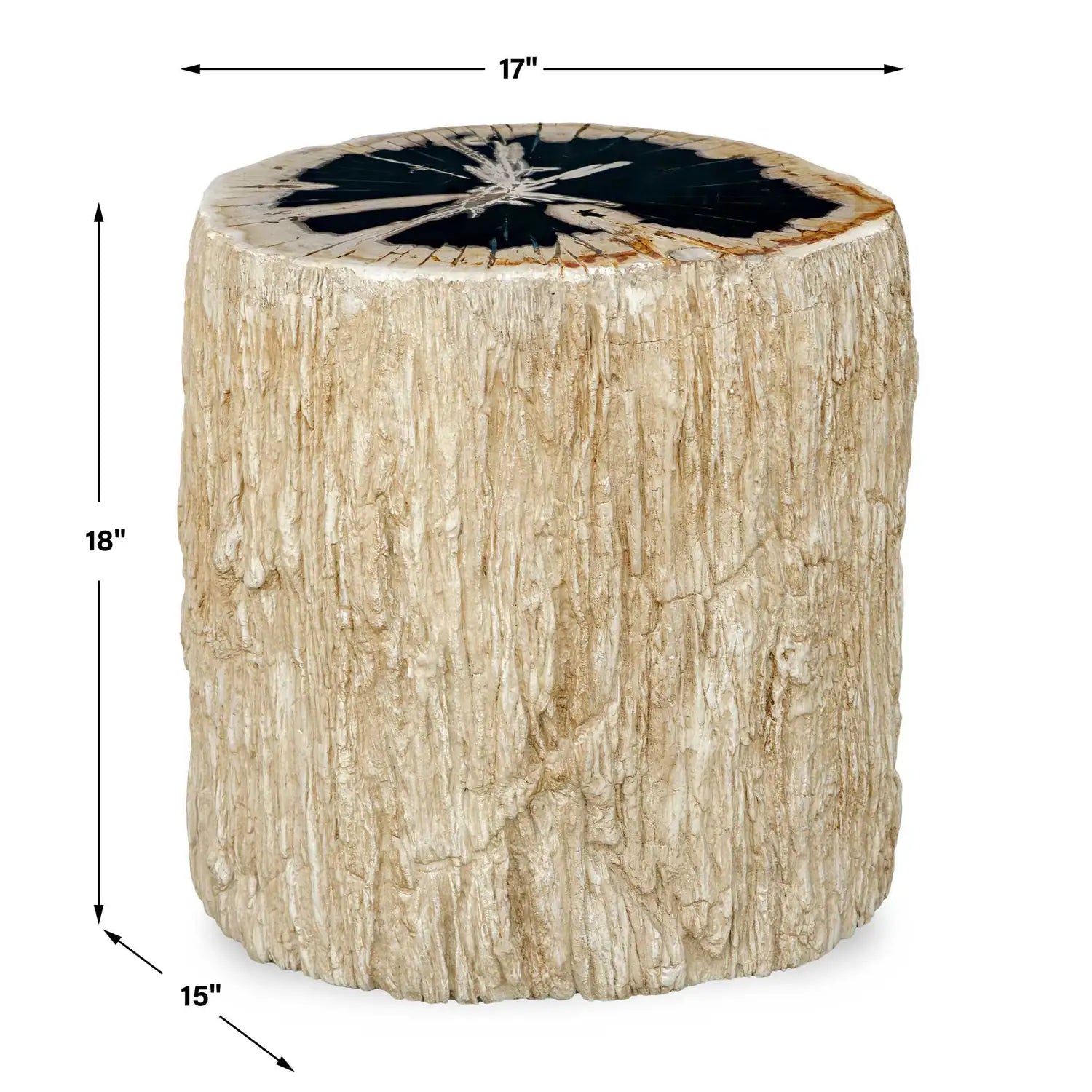 UTTERMOST Arco Petrified Top Accent Table - Decorative Accents