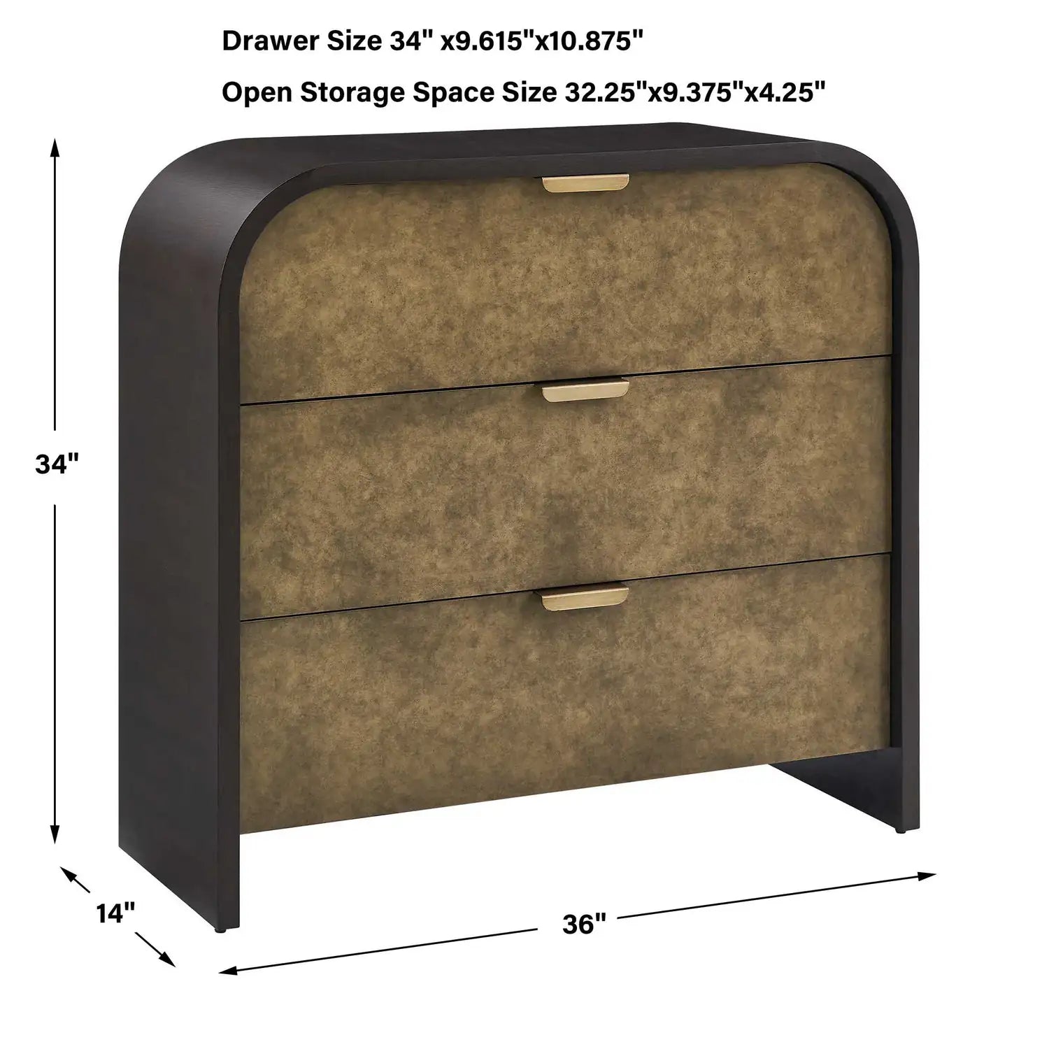 UTTERMOST Byrams 3 Drawer Chest - Decorative Accents
