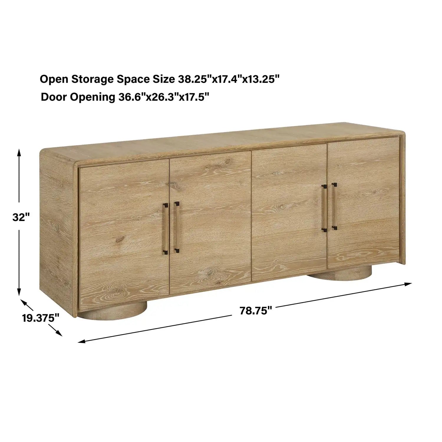 UTTERMOST Evanston 4 Door Cabinet - Decorative Accents
