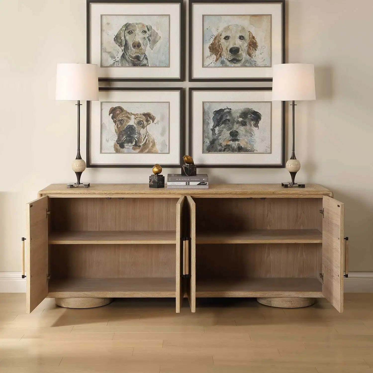 UTTERMOST EVANSTON 4 DOOR CABINET - Decorative Accents