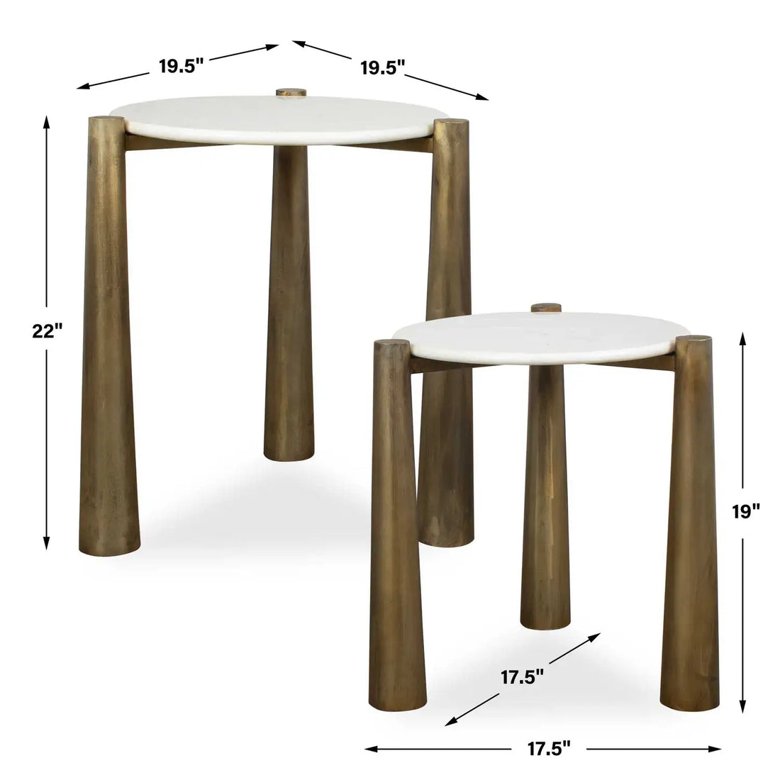 UTTERMOST Claridge Nesting Tables Set Of 2 - Decorative Accents